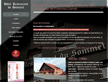 Tablet Screenshot of hotelrestaurantdusommet.com